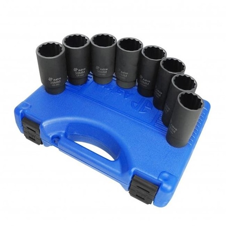Astro Pneumatic Astro Pneumatic AST-78868 12 Point Axle Nut Socket Set - 8 Piece AST-78868